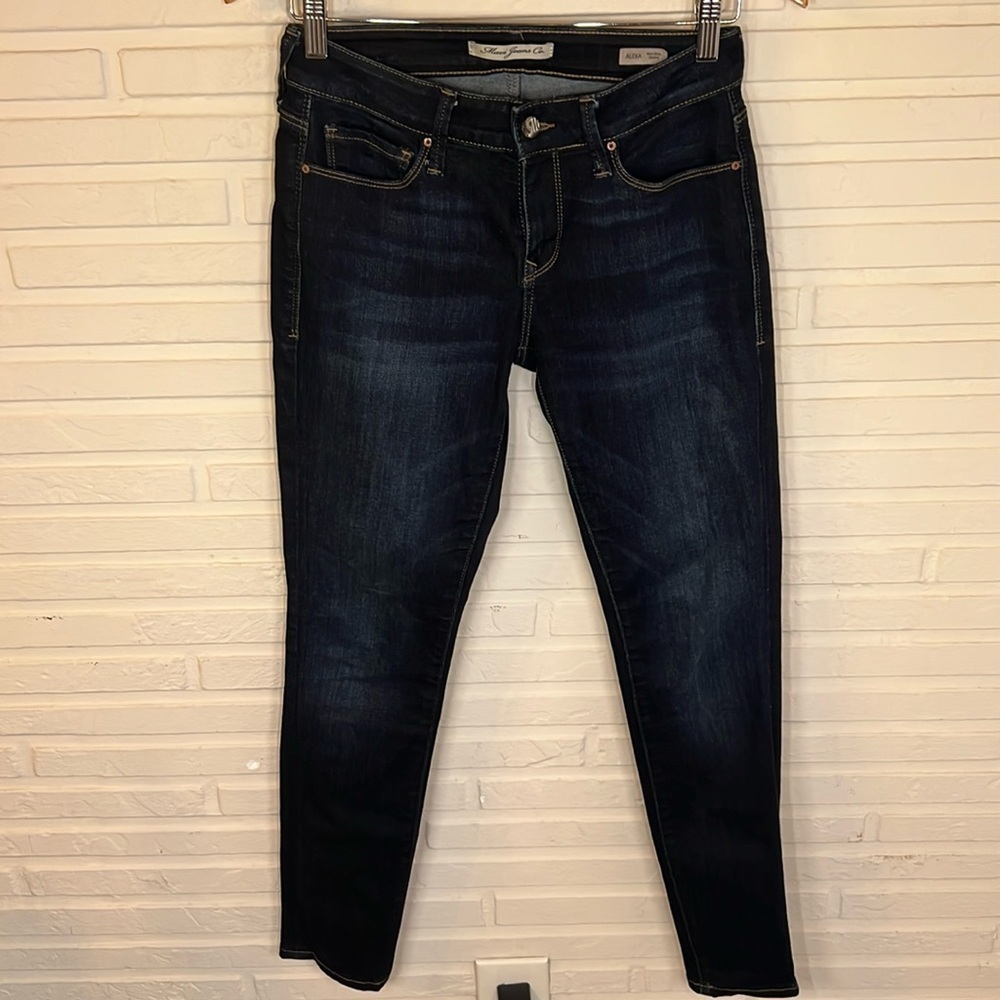 Mavi Jeans Dark Wash Alexa Mid Rise Skinny Jeans, Women Size 28